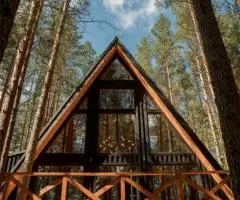 A-Frame домики на мини-ферме